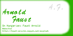 arnold faust business card